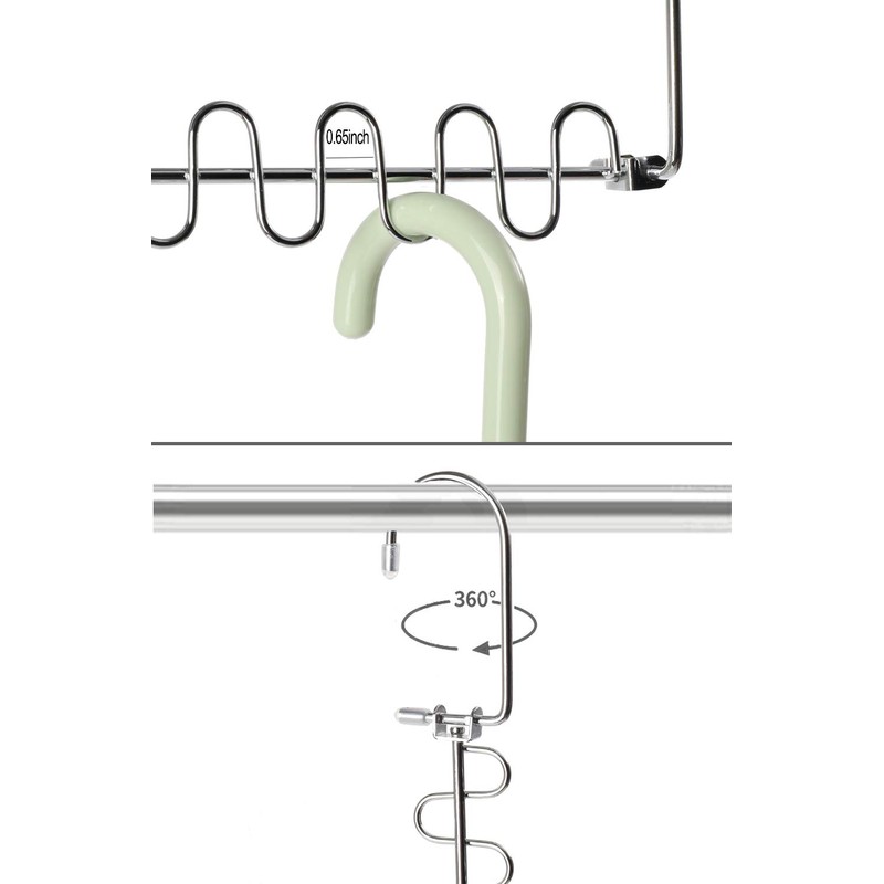 GEFTOL Metal Space Saving Hangers 12 Slots New Version Hanger