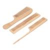6pcs Bamboo Hair Comb Set for Barber Anti Static Heat