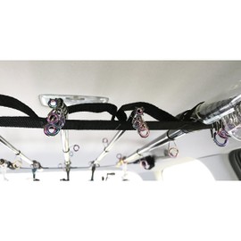 Orurdo qb500081a01n0 In-Car Rod Carrier Carillid A Rod Keeper Belt Rod Holder / For Vehicle Storage With Reel On Lure Rods, For Up To 5 Fishing Rods, Black