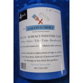 Galvin's Choice BLUE Painters Tape Blue 1.41 inches  60 yards 4 pack