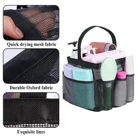 LERAO Mesh Shower Caddy Portable,Shower Bag Mesh Beach Bag,College Dorm Room Essentials for Girls Guys Shower Caddy