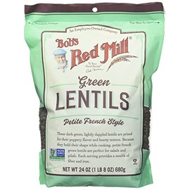 Bob's Red Mill Green Lentils, 24oz (Pack of 4) - Non GMO, Vegan, Kosher
