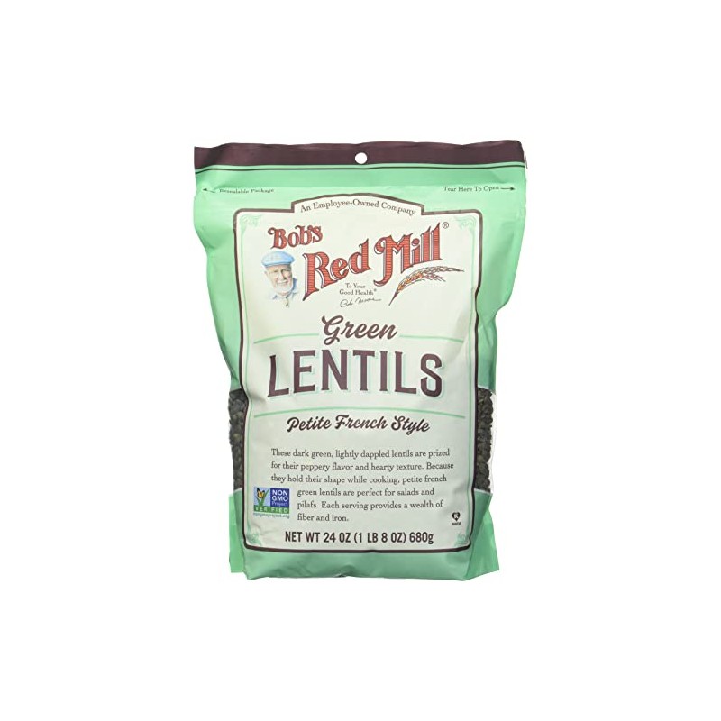 Bob's Red Mill Green Lentils, 24oz (Pack of 4) -