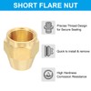 PATIKIL 3/4" Brass Flare Nut, 45 Degree Short Flare Tube
