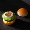 Lifelisa Cute Hamburger Toothpick Holder with Lid, Ceramic Toothpick Dispenser
