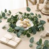 Gandeer Wedding Placemats Set of 6 Artificial Eucalyptus Leaves Place
