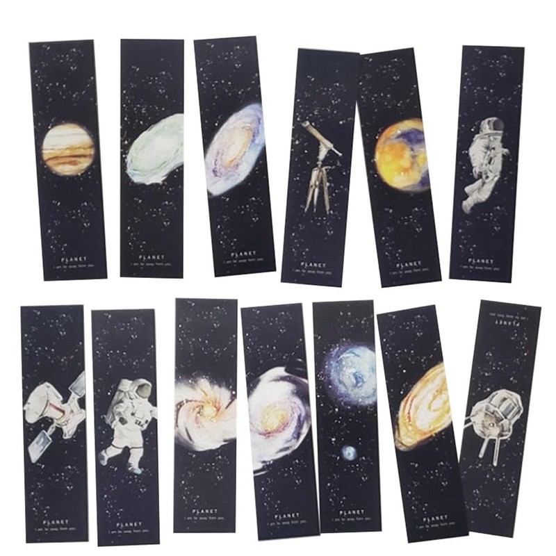 moin 2509sor132 Bookmarks Set of 30 Planets Space Earth Moon