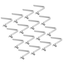 PATIKIL 8.5x5mm Kayak Paddle Snaps, 16 Pack Tent Pole Clips Steel V Shaped Single Pin Push Button Spring Clips Lock Tube Pole Clips for Camping Awning