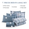 MaiRêve Plaid Full Comforter Sets, Light Blue Grid Farmhouse Bedding