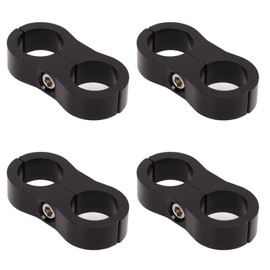 8AN Hose Separator Clamp, 4 Pcs 8AN Hose Separator Clamp Fuel Line Mounting Clamp Mounting Divider Fitting Adapter for 12 Brake Water Gas Pipe
