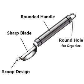 4PCS Vegetable Peeler, Good Grip Vegetable Peeler, Orange Citrus Peeler, Ergonomic Non-Slip Handle, Sharp Blade Stainless Steel, Kitchen Vegetable Potato Peeler, Multifunctional Peeler