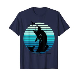 Fish fishing fisher fisherman retro vintage sunset water2 T-Shirt