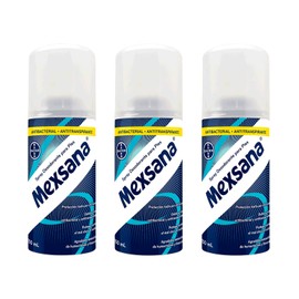 Mexsana Spray Desodorante para pies Antibacterial Antitranspirante 3 frascos de 150ml cada uno                                                        