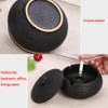 Hoobar Ceramic Ashtray with Lid,Windproof,Ash Holder for Smokers,Desktop Smoking Ash
