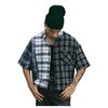 Verdusa Men's Plaid Cropped Shirt Drop Shoulder Streetwear Loose Button