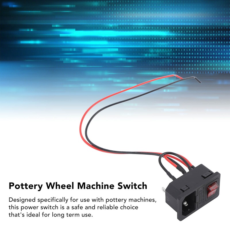 2PCS Pottery Machine Power Switch Push Button Safe Heat Resistant