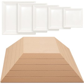 Sunnychicc 5 Pcs Ceramic Mold for Clay Wooden Pottery Clay Molds for Pottery Ceramic Plate for Slump Tools for Handbuilding Craft(Square,6.14-10.87")