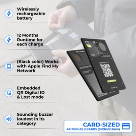 Rolling Square AirCard Pro – Tarjeta de Seguimiento Bluetooth Compatible Solo con Apple Find My – Tarjeta de Seguimiento con Carga inalámbrica, Dispositivo técnico Ultrafino para Cartera o Pasaporte