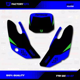 Factory EFX Blue & Green Shift Racing Graphics Kit fits 00-07 YAMAHA TTR125 TTR 125 decal