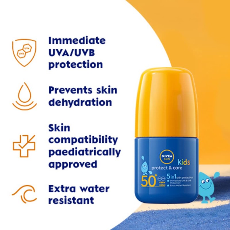 NIVEA SUN Kids Protect & Care Caring Roll-On (50 ml)