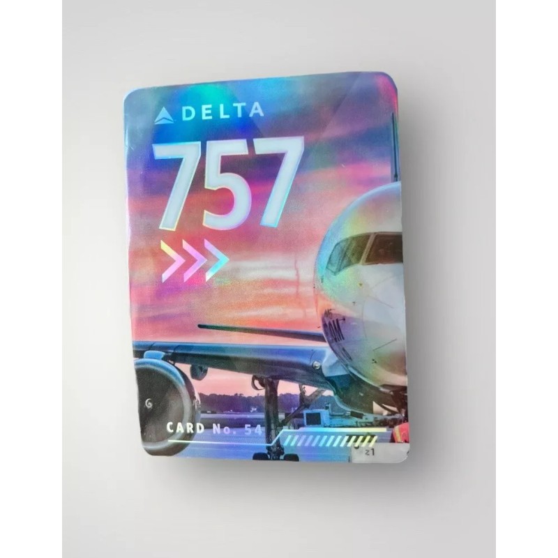 Delta Air Lines Pilot Collectible Trading Card Boeing 757-300 No.54
