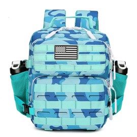 HongXingHai 9L Tactical Assault Backpack Gym Backpack Hiking Travel Backpack Camping Backpack, Blue Cp, Small, Daypack Backpacks