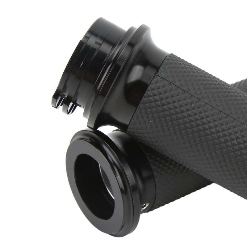 1 Pair 25mm Motocycle Handlebar Grips Black Comfortable Grasp Anodized