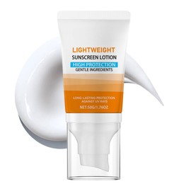 Lightweight Sunscreen Lotion SPF 50+,UVA & UVB Rays Protection Suncream,Sun creen for Face & Body,Hydrating & Moisturizing Face Sunscreen,Waterproof & Not Greasy,Sunburn Protect for All Skin Types