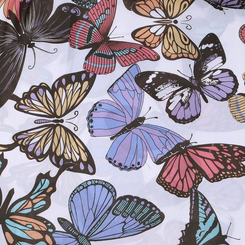 Itian Butterflies Print Shower Curtain Waterproof Polyester Bath Multi Color