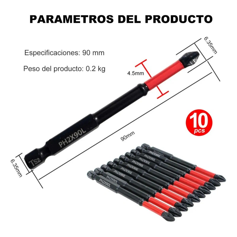 8657865 dro Impacto Punta Ph2 Puntas De Impacto 10pz,accesorios para