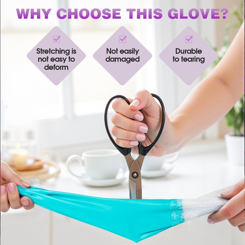 Elgood Reusable Long Dishwashing Cleaning Gloves with Latex Free, Long