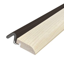 Streamline Pattern Wood Door Stop Set, with Brown Q-LON Weatherstrip 2-7 FT (84") Pieces and 1-3 FT (37") Piece