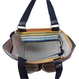 NGIL Small Utility Tote (Retro Stripes-Navy)