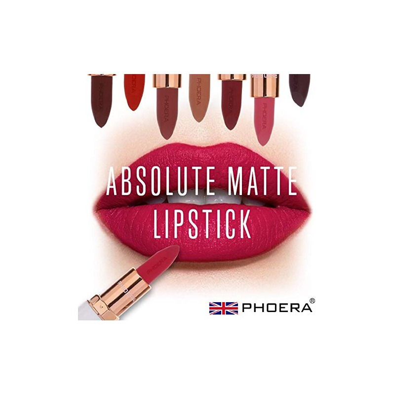Phoera ABSOLUTE VELVET MATTE LIPSTICK LONG LASTING WATERPROOF PIGMENT MAKEUP