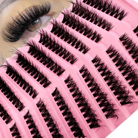 Eyelash Extensions Set, 200 Pieces, Fluffy Artificial Eyelash Clusters, Lashes Extension Set, Thick Lash Clusters, Individual Eyelash Extensions (X-5K)