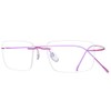 FONEX Titanium Glasses Frame,Rimless Frameless Optical Eyewear Eyeglasses for Men