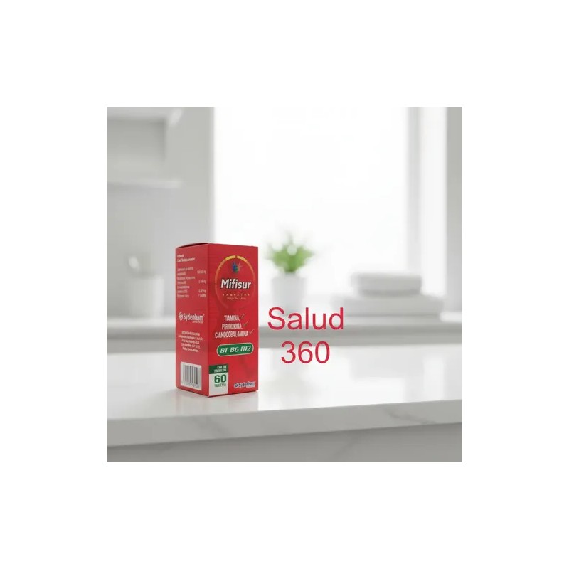 Mifisur Suplemento Vitaminas B B1 B6 B12 Sydenham Bote C/60