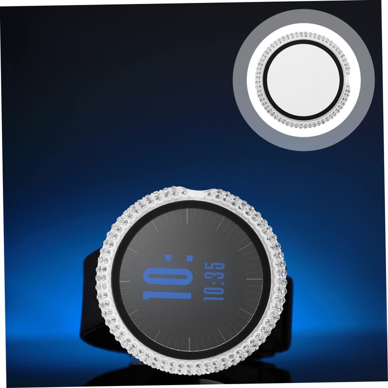 OHPHCALL Delicate Rhinestone Watch Case Compatible Pixel Watch Transparent Pc