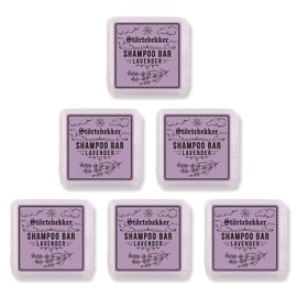 Störtebekker® Premium Solid Shampoo Lavender (x6) - Handmade Vegan Shampoo for Men & Women - Scented Shower Care for Skin and Hair - Solid Moisturising Shampoo - Shampoo Bar