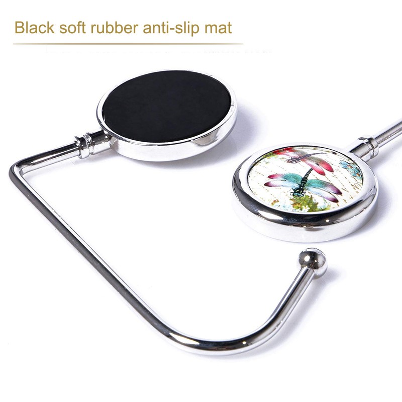 6 Pack Purse Hook Long Handbag Hanger for Table Desk,