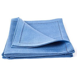 LinenMe X4 Emilia Napkins, 18 x 18, Royal Blue