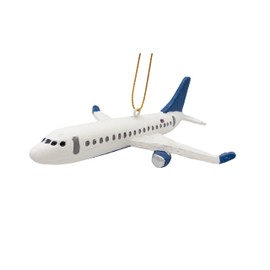 Commercial Flight Airplane Airliner Christmas Tree Travel Ornament