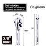 3/8-Inch Drive Ratchet Wrench, 72-Tooth Stubby Quick-Release Socket Wrench with