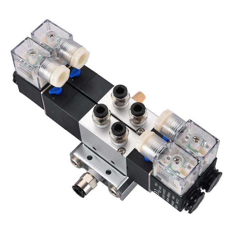 Heschen Electrical Pneumatic Twin Solenoid Valve, 4V230C-08, 24VDC, PT1/4, 5