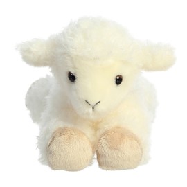 Aurora® Adorable Mini Flopsie™ Luna Lamb™ Stuffed Animal - Mini Companions Ready for Playful Adventures - for Kids All Ages, Toddlers, Adults, and Families - White 8.5 Inches