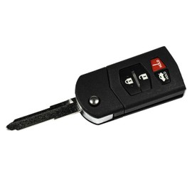 HQRP - Carcasa para llave plegable con mando a distancia con 4 botones compatibles con Mazda 6 2003 2004 2005 2006 2007 2008 2009 2010 2011 2012 2013