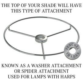 FenchelShades.com 10" Top Diameter x 11" Bottom Diameter 11" Height Fabric Drum Lampshade Washer Attachment (Linen Black)