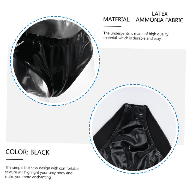 FRCOLOR 1Pc High Waist Patent for Women Breathable Comfortable Soft