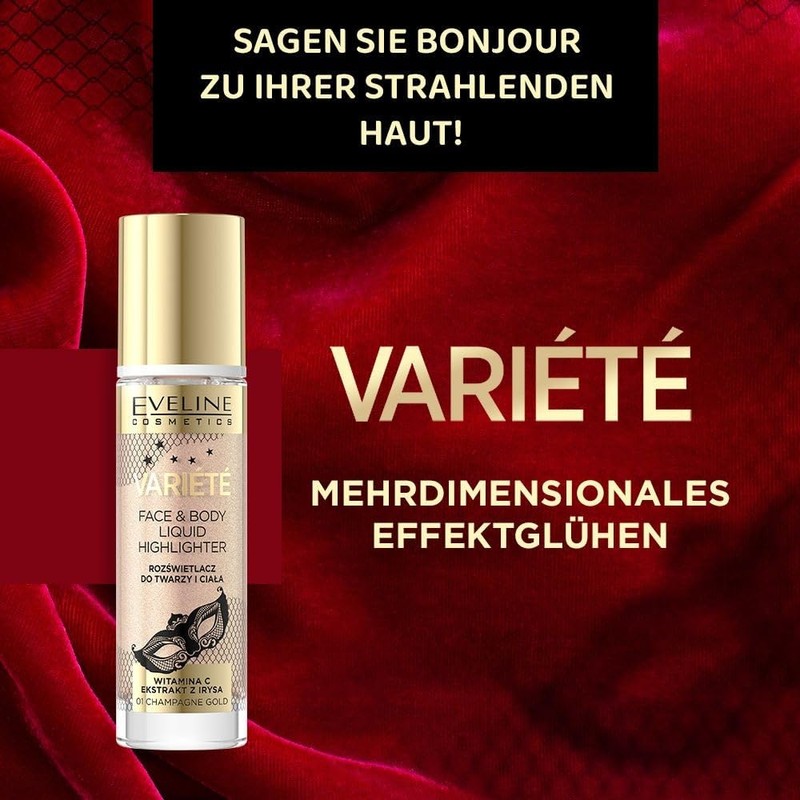 Eveline Cosmetics Variété Liquid Highlighter for Face & Body -