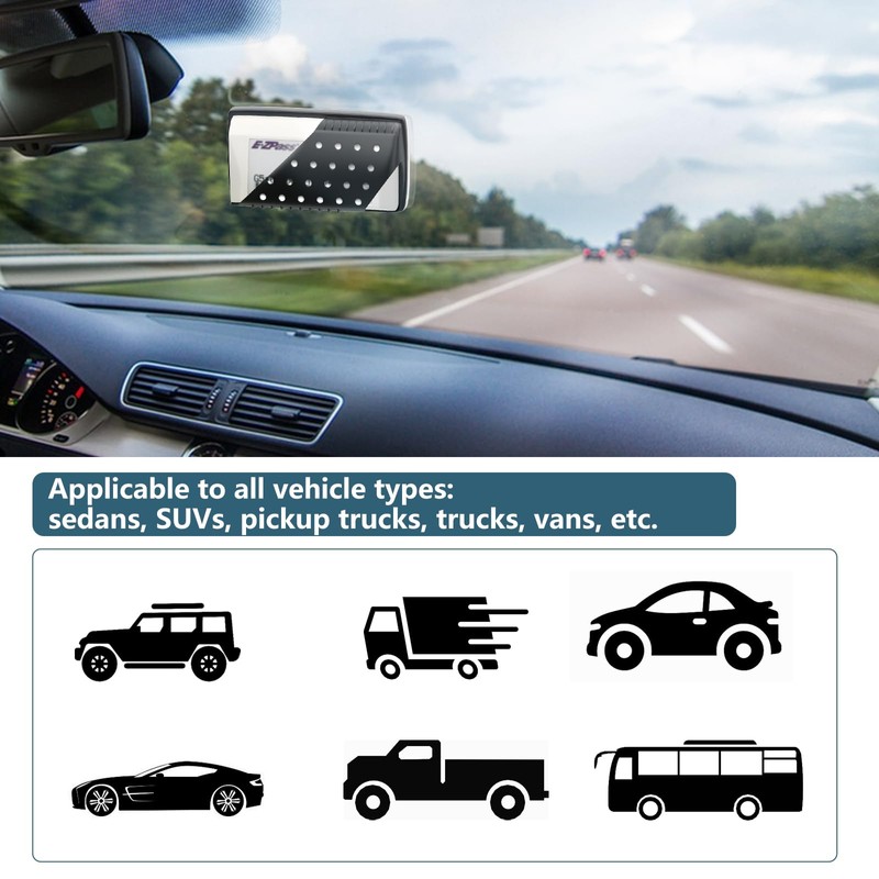 Aprapustec EZPass Holder for Windshield - Super Strong Suction Cups